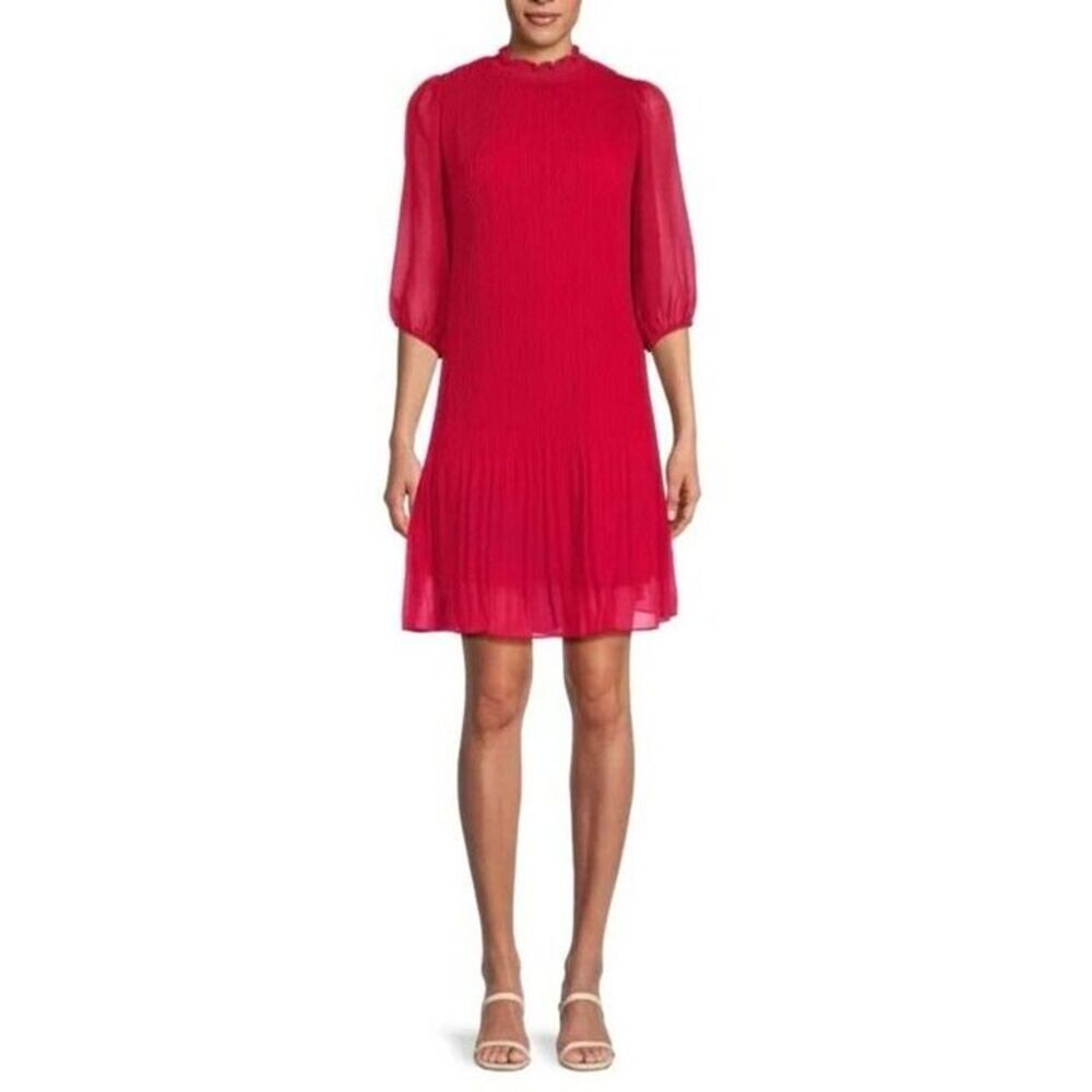NANETTE LEPORE Womens Pink Pleated Bottom Luxury Fairy Mini Dress Size 12 NWT